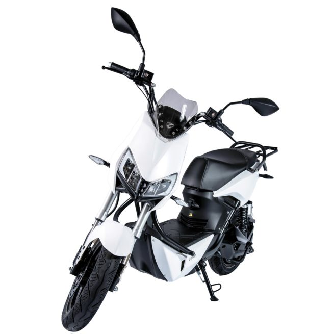 Scooter Electrique Yadea Z3 Blanc avant gauche