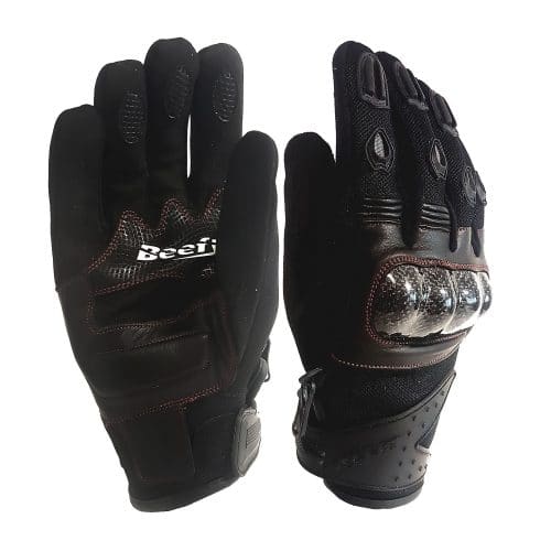 S-Line - Gants Hiver Cuir Etanche LUXE Avec Coque Carbone - Noir