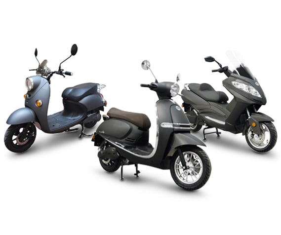 Les 3 scooters de la gamme Rider