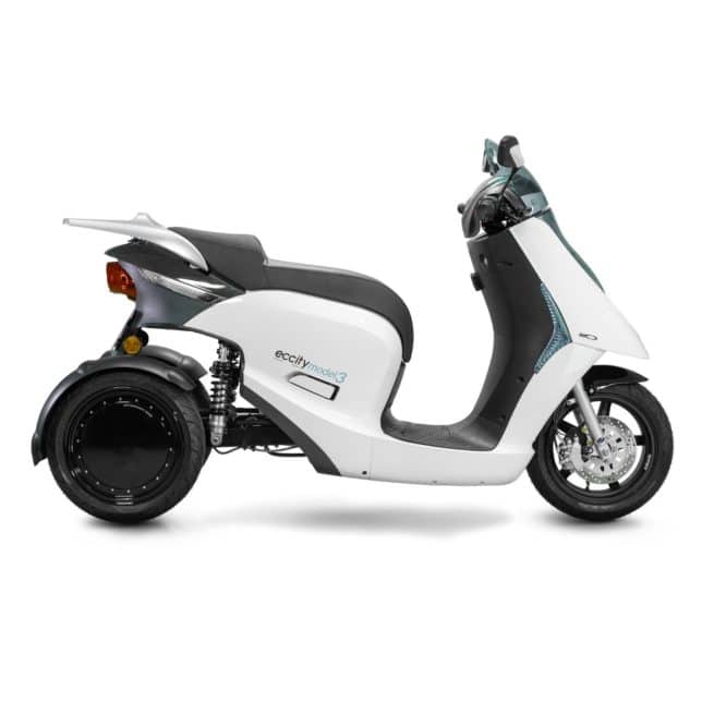 eccity model 3 roues scooter électrique trois roues stable sécurité freinage