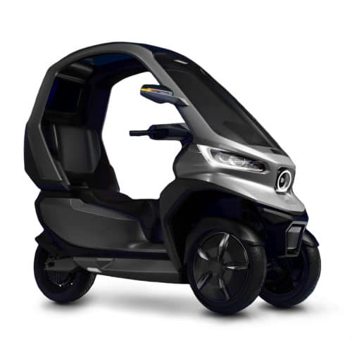 scooter electrique Niu TQi GT 3 roues avec toit vue de côté