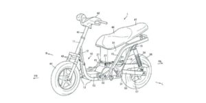 croquis du futur scooter électrique Suzuki