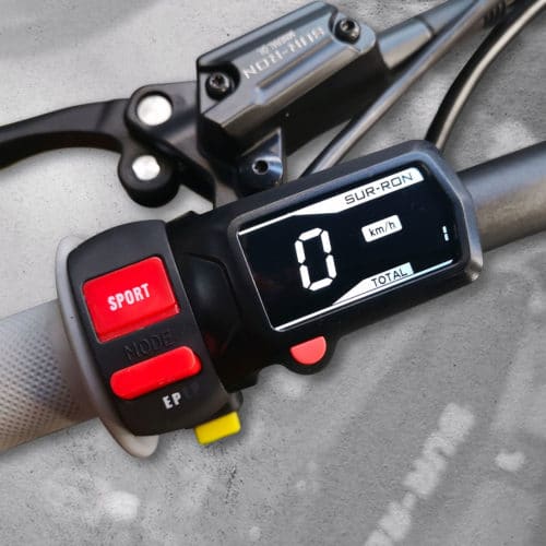 sur son light bee off road compteur digital guidon