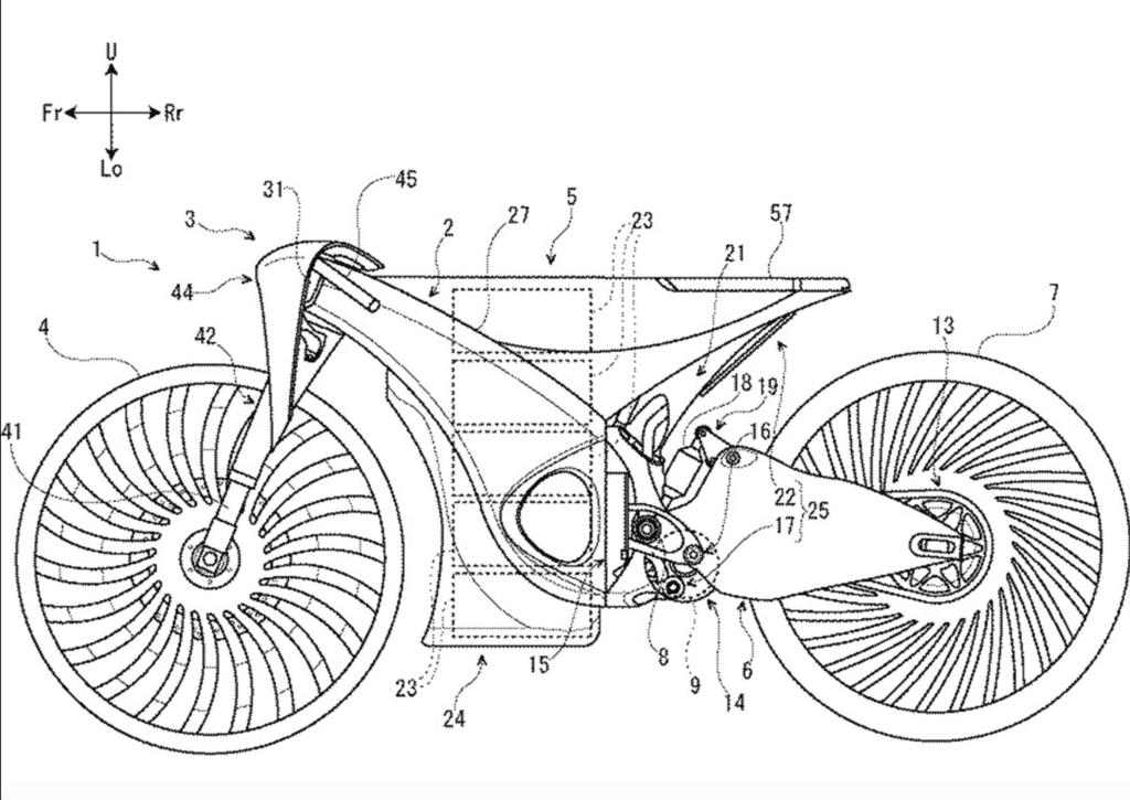 croquis du concept Suzuki électrique côté gauche