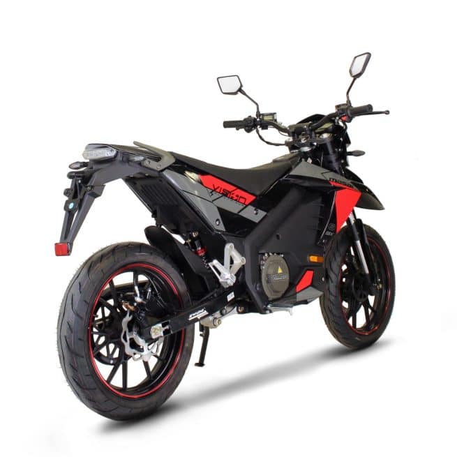Masai Vison 5000W moto electrique supermotard 125 cm3 bonne accélération gros moteur puissant derbi gilera aprilia