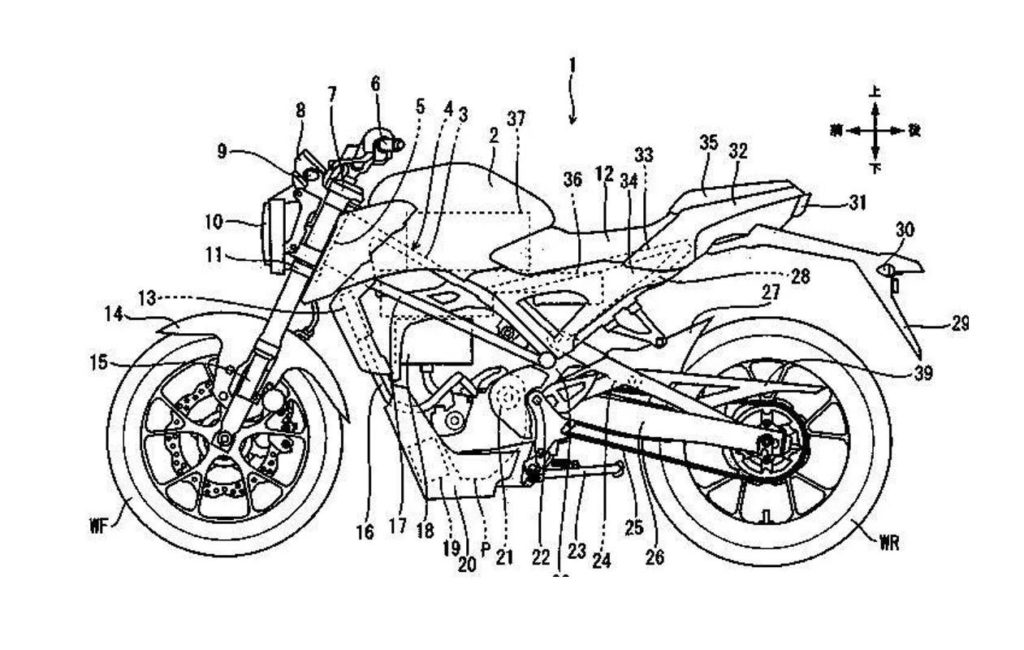 honda prototype cb125r moto électrique dessins