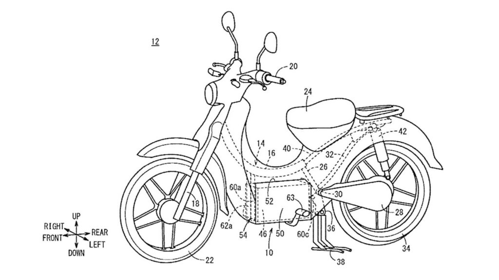 Brevet de Honda sur une version électrique de son Super Cub 125.