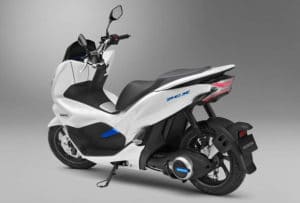 Le Honda PCX électrique vue arrière