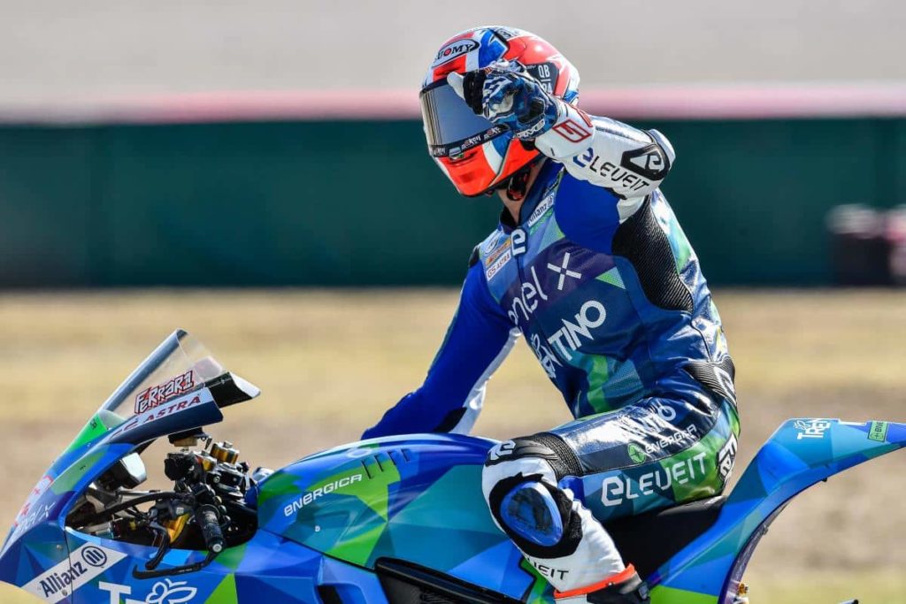 Matteo Ferrari sur sa MotoE