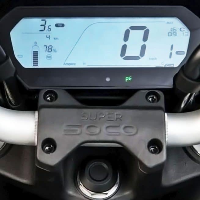 super soco ts street hunter compteur écran de bord