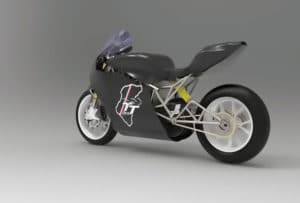 Tourist Trophy Zero, un prototype électrique vue arrière