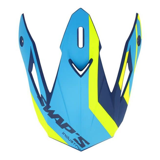 Casquette pour Casque Cross S818 Déco Jaune/Bleu