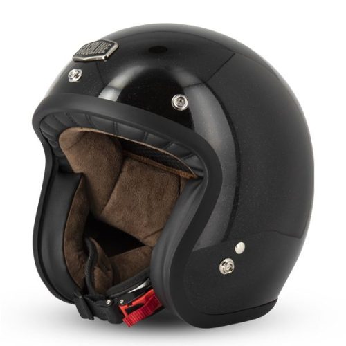 Casque Jet Cafe Racer S250 Noir Pailleté  Brillant - Taille XL