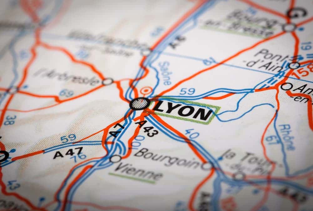Carte de Lyon, ville concernée par une ZFE