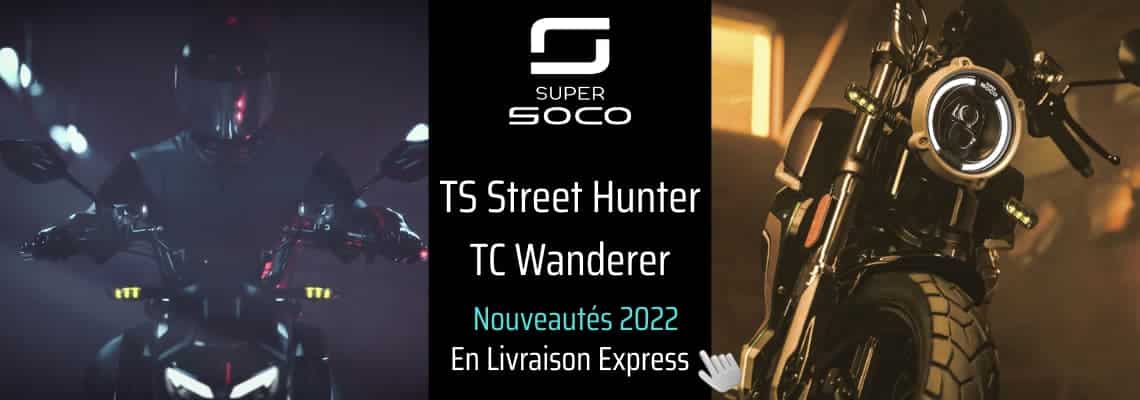 Super Soco TS Street Hunter et TC Wanderer en livraison Express
