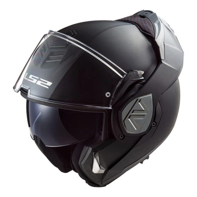 Casque LS2 FF906 Advant Noir Mat vue ouvert