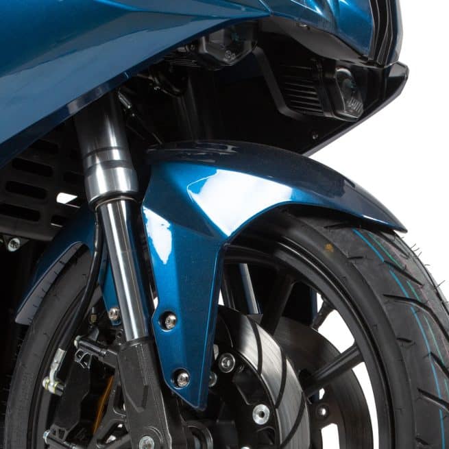 Rider RS6 RS8 bleu vue avant en gros plan