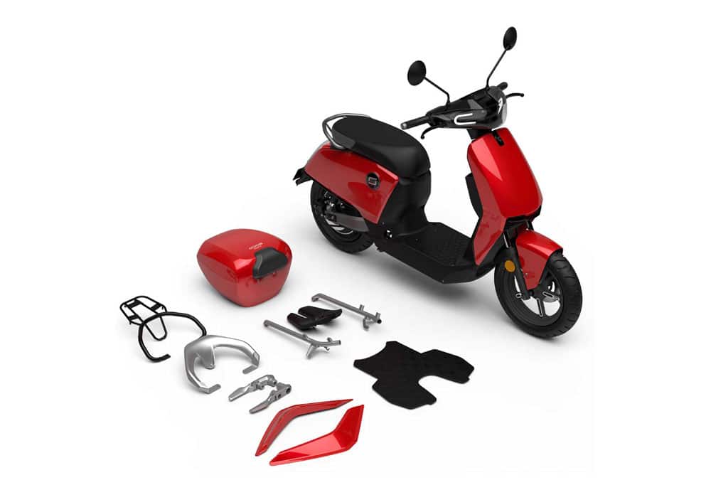 Kit accessoires rouge moto, scooter – pièces détachées pas chère