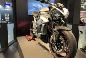 La Triumph TE 1 lors de la EICMA 2022