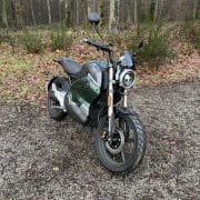 Super Soco Wanderer vert occasion 369 km trois quart face droit