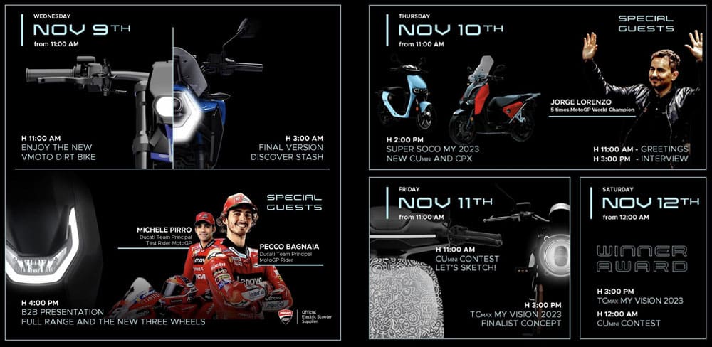 Le programme complet de VMoto pour la EICMA 2022