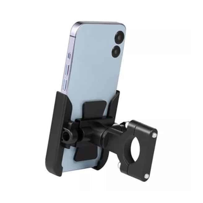 Support smartphone universel fixation guidon avec le téléphone