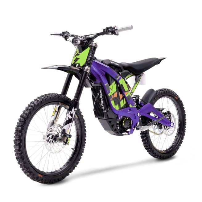 Sur-Ron Light Bee Off Road 2023 Phantom Purple trois quart face gauche