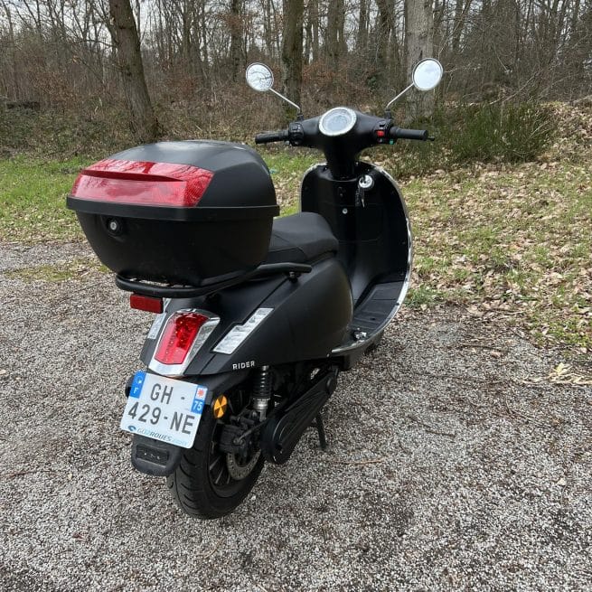 Rider 5000W noir mat occasion 1028 km trois quart arrière droit