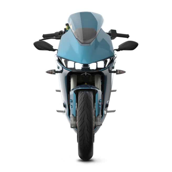 Zero Motorcycles Zero SR/S Riviera Metallic Cyan vue devant