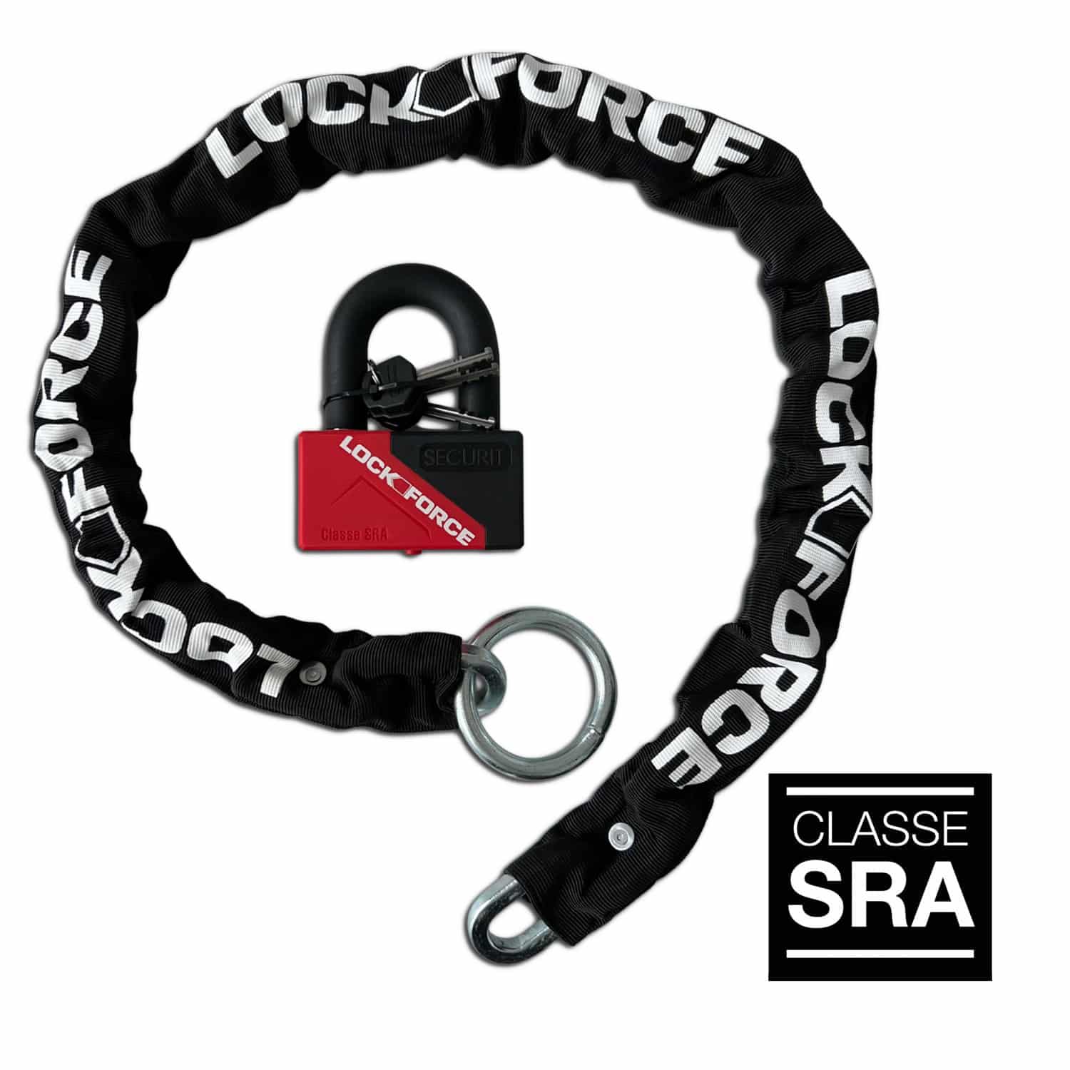 Antivol Chaine et Mini U Lock Force Lasso SRA • GO2ROUES