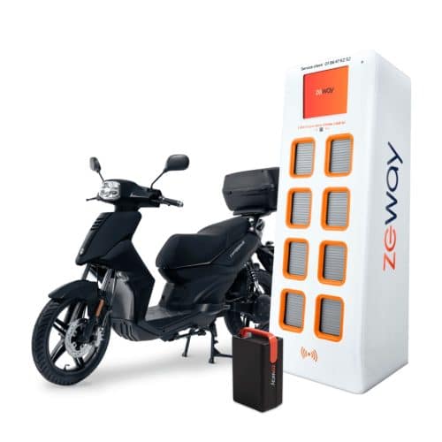 scooter zeway swapperx noir borne d'échange de batteries