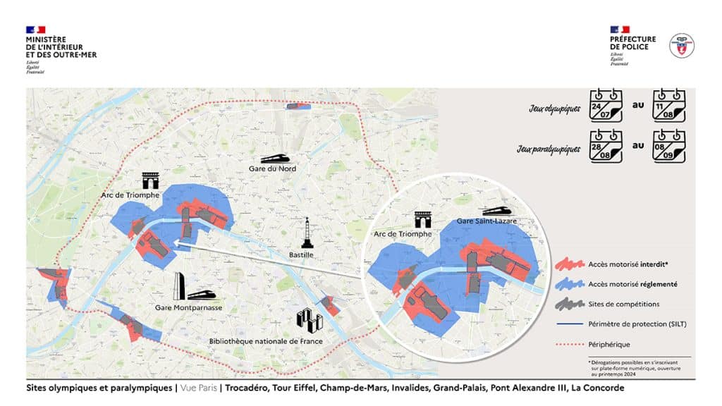 carte circulation paris jo 2024