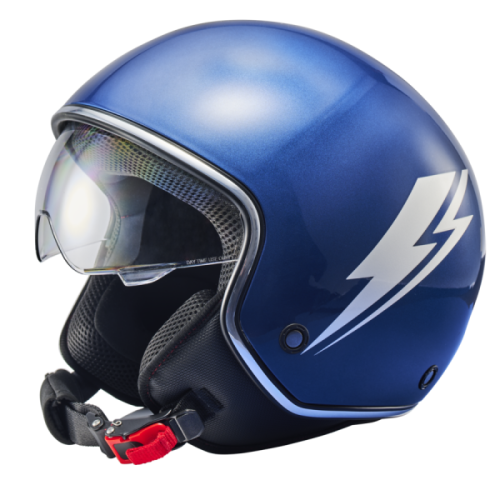 Casque Jet Pink Mobility Bleu